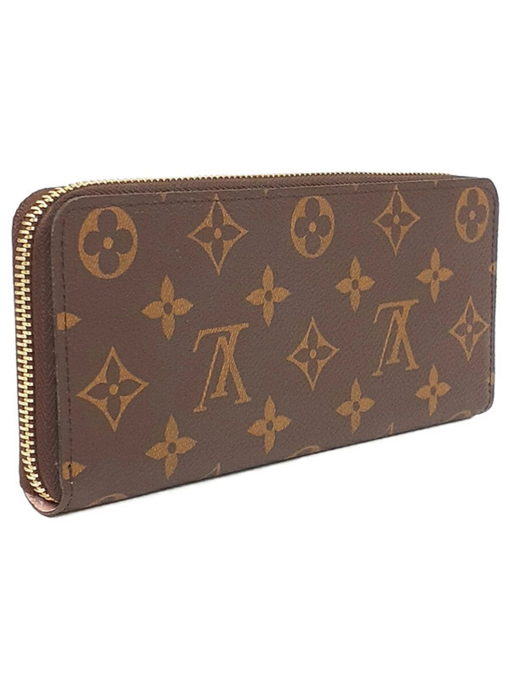 Louis Vuitton Wallet Long Zip Clemence Portefeuille Round Monogram Brown